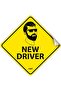 New Driver Car Sign Self-Adhesive Reflective Sticker 12x12 cm