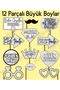 12Pcs Bride Wedding Concept Sparkling Appearance Speech Bubble Selfie Sticks for Photo Shoot