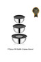 304 Steel 9-Piece Mixing Bowl and Whisk Bowl Set – with Lids & Grater Attachment