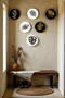 6 Pieces Black Gold Color Mdf Wood Wall Painting, Living Room, Bedroom, Office Decorative Ornament - 5