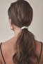 Silver Color Thin Metal Detailed Rubber Buckle - 2