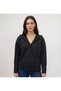 Women's Black Scuba Fabric Hooded Sweatshirt