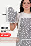 Trendy Set of 3 Waterproof Kitchen Apron Dowry Set Heat Resistant Oven Mitts and Pot Holders Set - 3