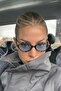 Tr Miux Vers2 Leopard Blue Oval Sunglasses Women Modern New Season - 2