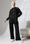 Women's Black Seasonal Combed Cotton Bottom Top Sports and Comfortable Hijab Suit - 5