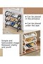 OneDcor Mobile Shoe Rack with Rolling Wheels – Durable Stackable Arc-Shaped Shelves (Black, 3 Tier ) - 7