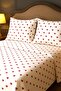 Amour Red Heart 100% Cotton Double Duvet Cover Set – Without Sheets (Duvet Cover + 2 Pillowcases) - 2