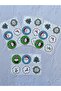 New Year Themed 6-Piece Mixed Opaque Sticker Set-4 Cm. - (1 SET / 6 STICKERS) - 5