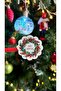 New Year Themed Happy New Year Wavy Round Model Opaque Sticker/Label - 5 cm. - 50 Pieces