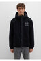 M Logo Patchli Black Coat Loose Fit / Relaxed Fit 0110628-80022 - 5