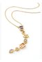Steel Gold Y, Melis 7 Element Stone Necklace Short - 4