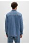 0211186 Jeremy Classic Denim Faux Fur Indigo Blue Men's Denim Jacket Jeans - 6