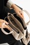 Stone Color Women's Hand and Shoulder Bag New Season Size 18X25 cm - 5