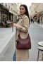 Burgundy Women's Shoulder and Hand Bag