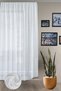 Tergal Sheer Curtain Living Room Furniture Iron-Free Lead-Free t Single Panel Extra Foam Snow White