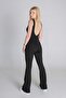 Women's Lycra Backless Spanish Leg Thick Strap Sports Jumpsuit