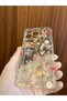 iPhone 16 Pro Max Vine Printed Transparent Silicone Phone Case with Card Holder Cover