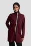 Zippered Stand Collar-Stripe Detailed Tunic Autumn-Winter - 2