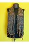 165X45 cm Double-Sided Plaid Floral Tasseled Women's Scarf Shawl Blue - 3