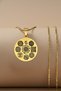 12 Prayerful Golden-Colored Steel Women's Necklaces Double-Sided Protective Armor, Celcelutiyeli, Nazar, Rufai Rose - 3