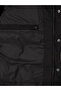 Black Wide Hooded Jacket Hooded Coat 50319254-Vr046 - 6