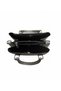 Women's Gray Faux Leather Zippered 3-Compartment Adjustable Strap Hand and Shoulder Bag - 4