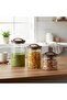 3-Piece Triple Knuckle Patterned Acacia Lid Spice Jar Set - 3