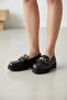 Girls' Leather Martinez School Shoes with Helmet Buckle - 2