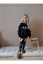 Girl's Black Ribbed Tights Winter Set