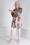 Hooded Flowered Velvet Tunic 43392-1 - 2