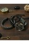 Set of 2 Genuine Leather Bracelets with Anchor Figures - 3