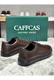Genuine Leather Brown Handmade Casual Sneaker Men's Shoes 02-208 - 3