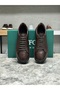 Genuine Leather Brown Handmade Casual Sneaker Men's Shoes 02-208 - 4
