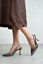 Women's Ovis Pointed Heeled Shoes - Platinum Snake