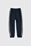 Baby Boy Elastic Waist Pocketed Navy Blue Sweatpants - 2