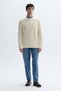 Men's Off-White Crew Neck Knit Sweater - 4