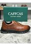 Genuine Leather Tan Color Handmade Casual Sports Men's Shoes 1255-61 - 2