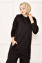 Kangaroo Pocket and Hood Detailed Two-Piece Set Black - 2