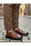 Genuine Leather Tan Color Handmade Casual Sports Men's Shoes 1255-61 - 7
