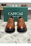 Genuine Leather Tan Color Handmade Casual Sports Men's Shoes 1255-61 - 4