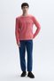 Men's Red Crew Neck Sweatshirt - 4