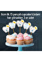 15pcs my first tooth sprouted tooth wheat male ornament cupcake pastry toothpick 6-7cm cupcake toothpick - 2