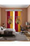 BABY AND KIDS ROOM Lion Patterned 2 Wing Background Curtain - 2