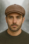 Genuine Leather Patchwork Cap Hat - 2