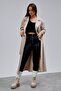 Oversize Trench Coat with Windbreaker Detail - 4