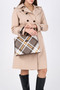 Khaki - Brown Plaid Women's Handbag Sp924