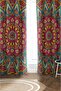 مجموعة ستائر خلفية ذات جناحين مزدوجين من قماش الساتان اللامع PRD0018