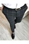 Slim Fit Plaid Trousers Anthracite T5191