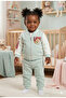 Baby Girl Printed 3-Piece Tracksuit Set (Sweatshirt, Pants, Jacket) (9-12-18 Months)