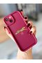 iPhone 13 Leopard Printed Burgundy Color Shock Protective Case - 2